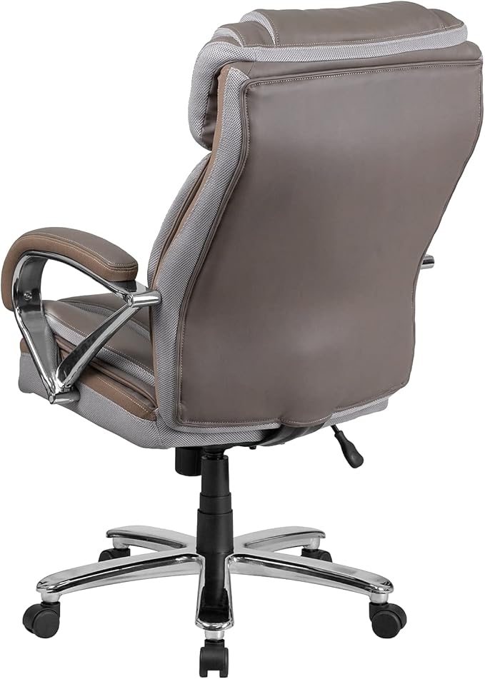 Flash Furniture HERCULES Series Big & Tall 500 lb. Rated Taupe LeatherSoft