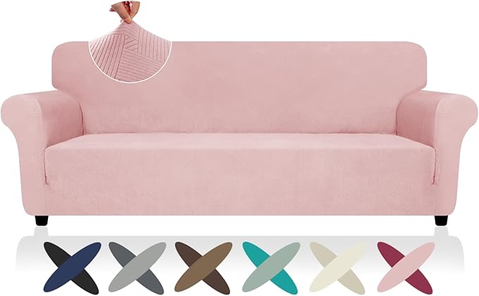 ZNSAYOTX Oversized Super Stretch Couch Cover, New Striped Sofa Covers
