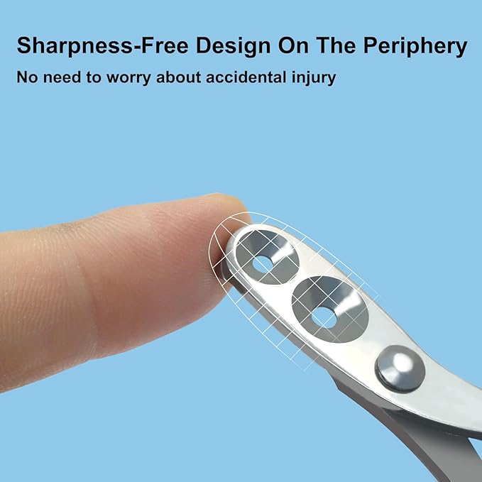 Cat Nail Clippers, Pet Nail Clippers, Cat Claw Trimmers, 2mm & 3mm Circular Cutting Holes for Small Animals Such as Birds, Bearded Dragon, Hamsters, Rabbits, Hedgehogs, Guinea Pigs (Orange)