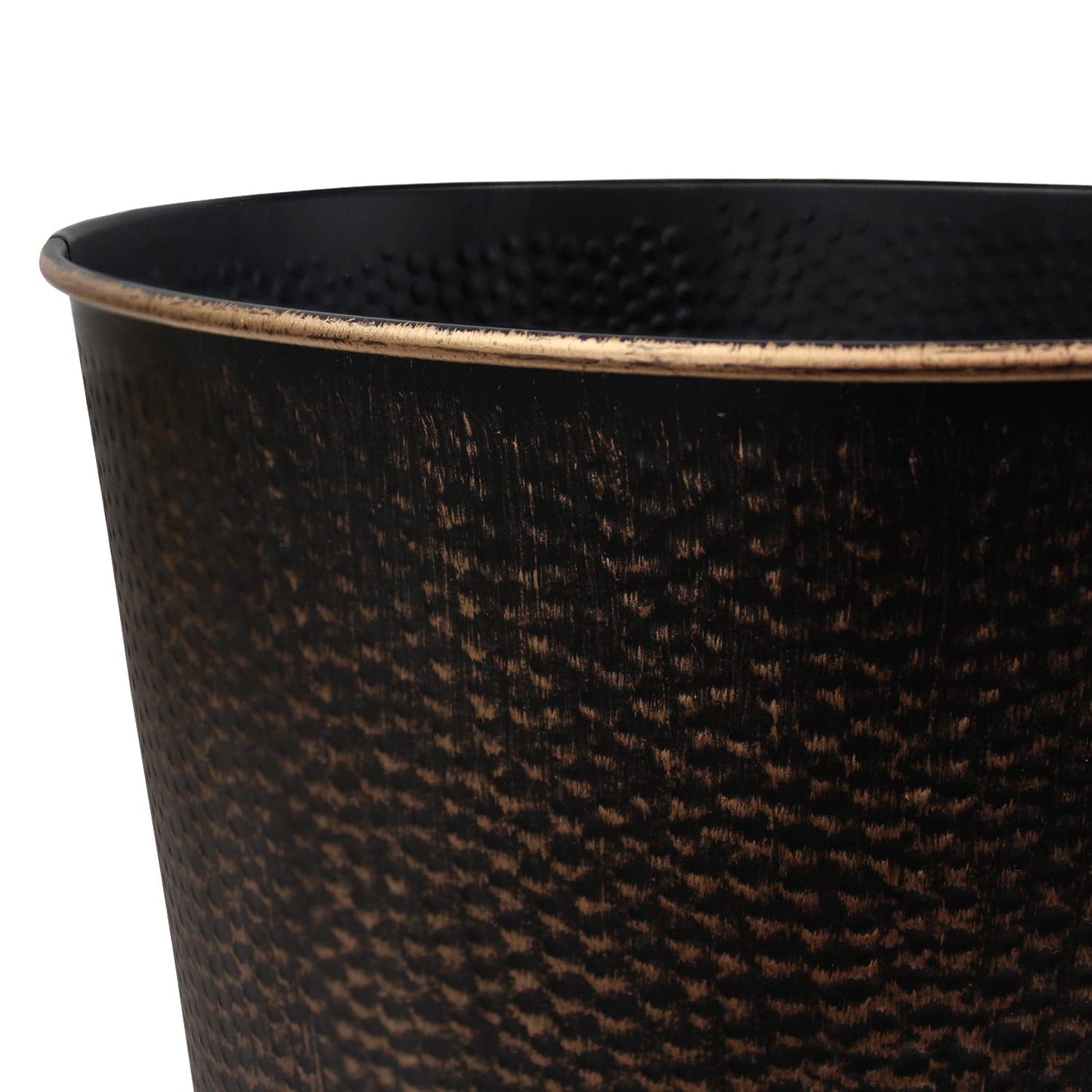 Blue Donuts Wastebasket for Bedroom, Bathroom, Trash Can 6 Liters, Bronze, Stainless Steel