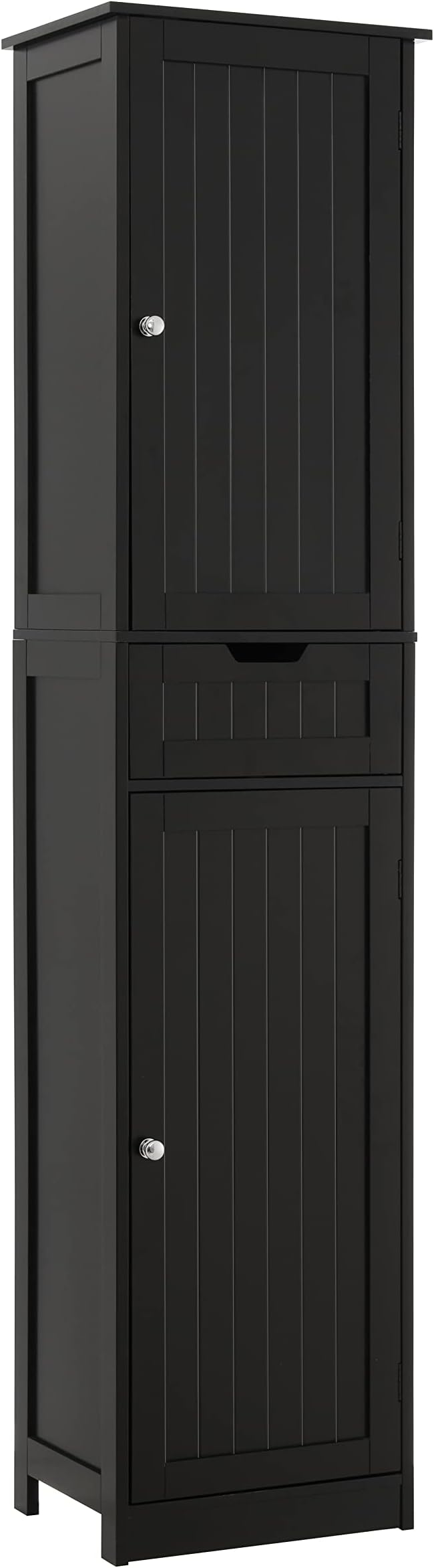 Iwell Tall Black Bathroom Cabinet