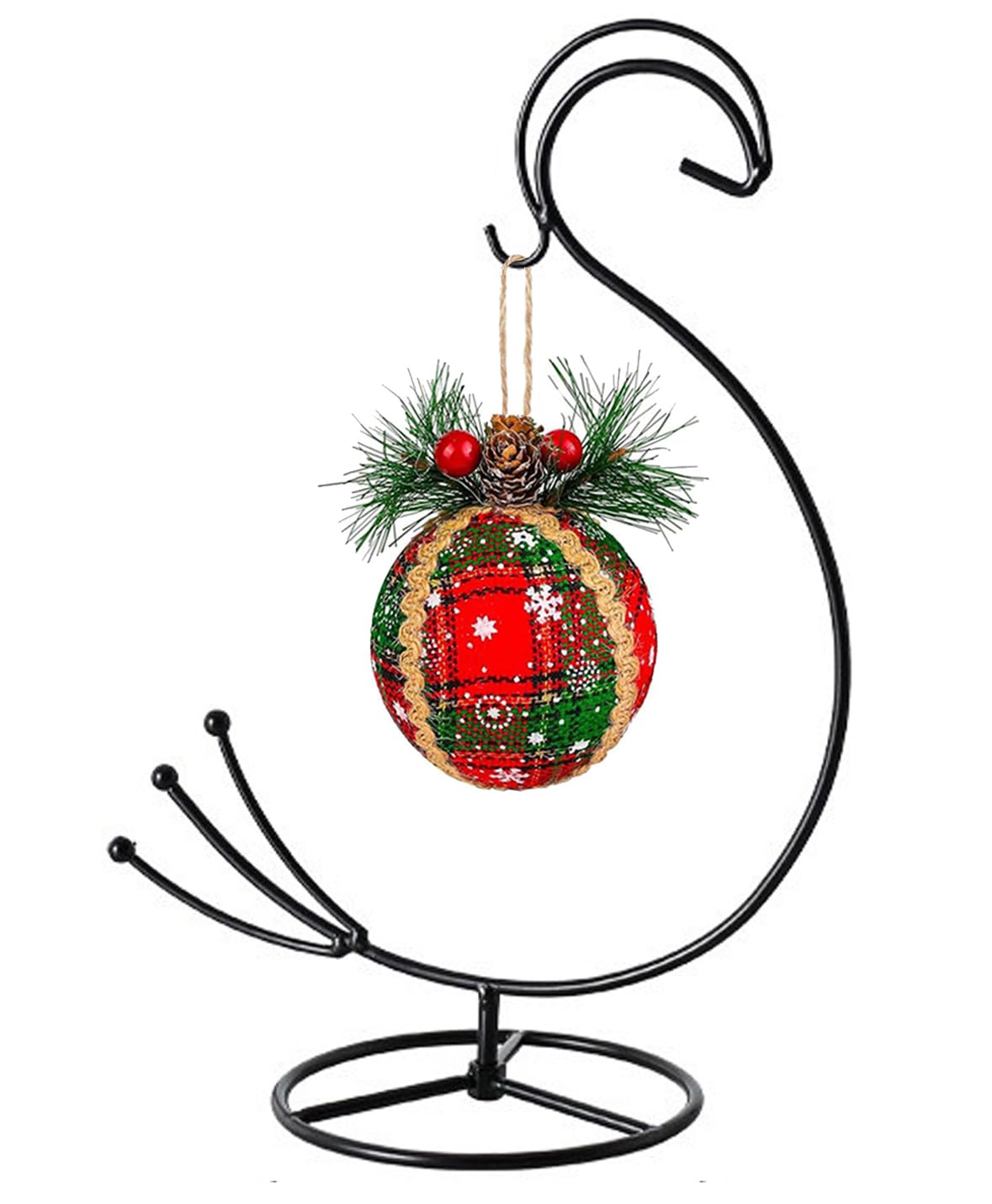 Maibloln Ornament Display Stand Hanger Rack Hook Chrismas Ornament Party Decoration Holder Air Plant Flower Pot Hanging Terrarium Home Office Decoration