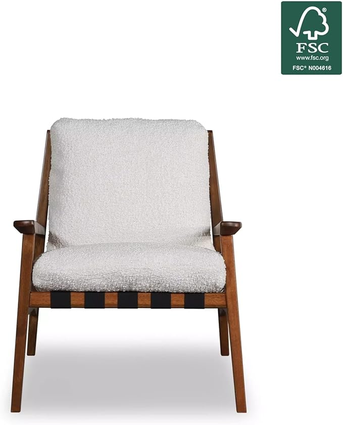 Grain Wood Furniture Solid Wood Mid Century Lounge Chair
