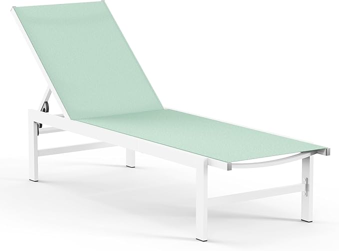 Vexwalx Outdoor Lounge Chair for Pool, Aluminum Chaise Lounge Chairs
