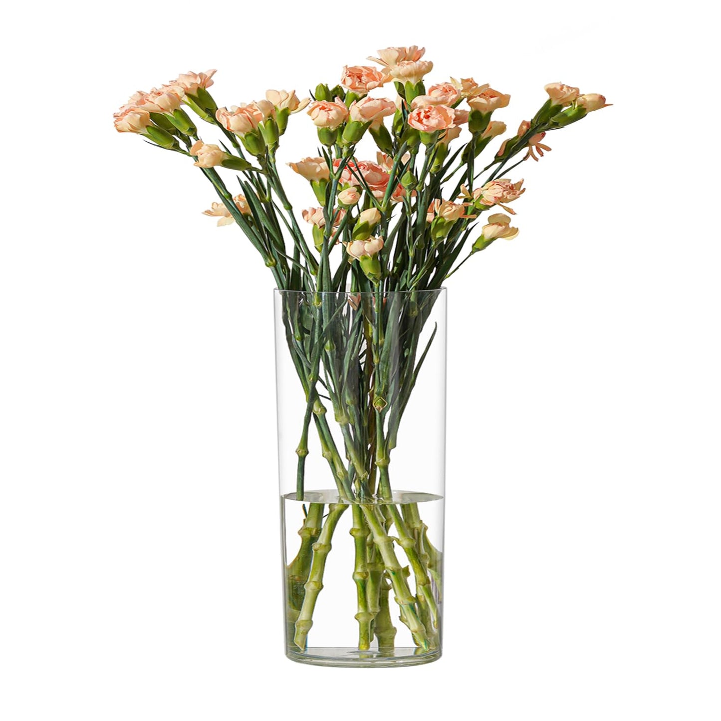 RosPynn Flower Vase Acrylic Cylinder,7.86" Tall Clear Vase for Centerpieces,Wedding Decorative,Home Décor, Non Breakable Plastic, 3.94" x 7.86" Tall Round - Clear
