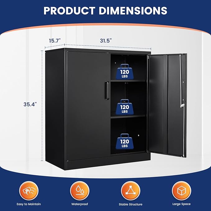 Yizosh Metal Garage Storage Cabinet
