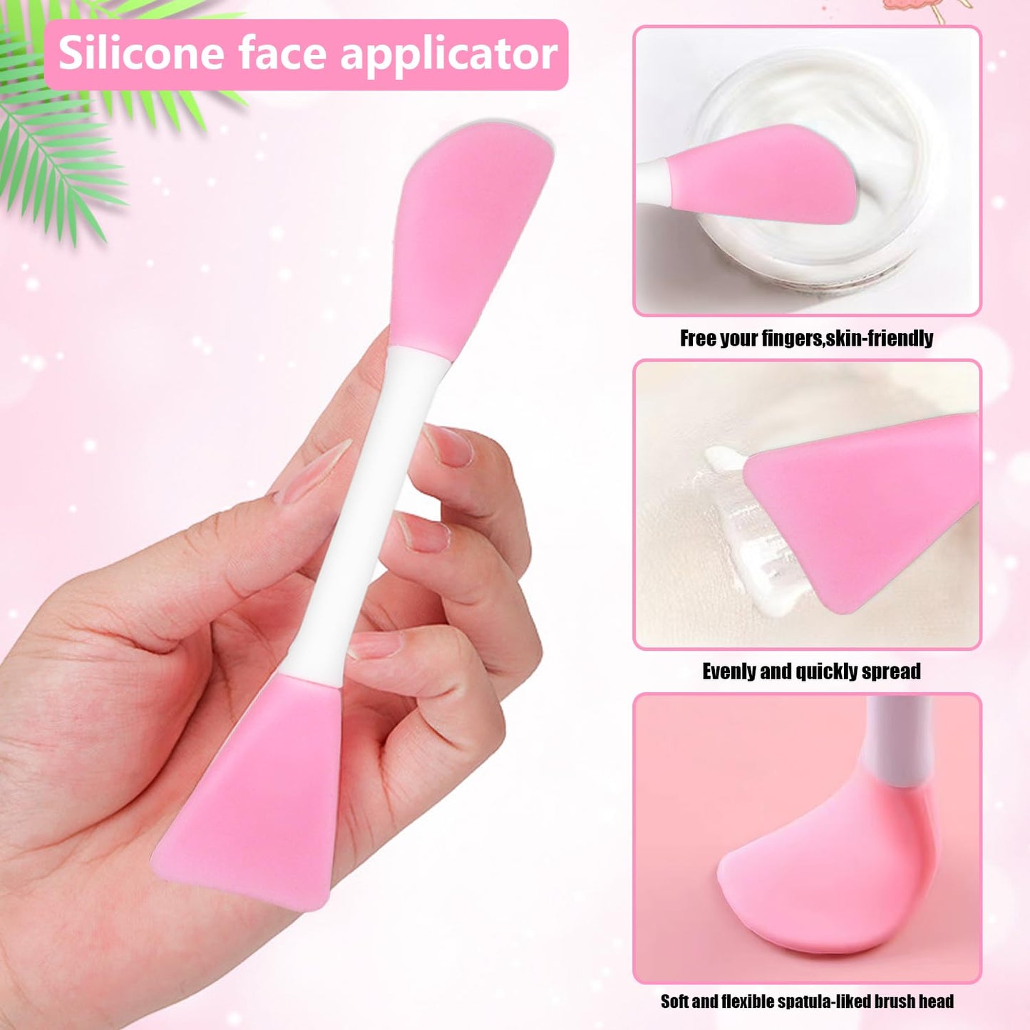 5PCS Silicone Scrubber Set, Lip & Face Cleansing Brush and 2PCS Exfoliating Face Brush for Men & Women
