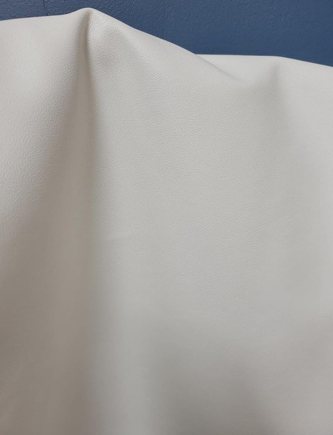NAT Leathers | White Soft Faux Vegan Leather PU | 1 Yard Cut by The Yard |