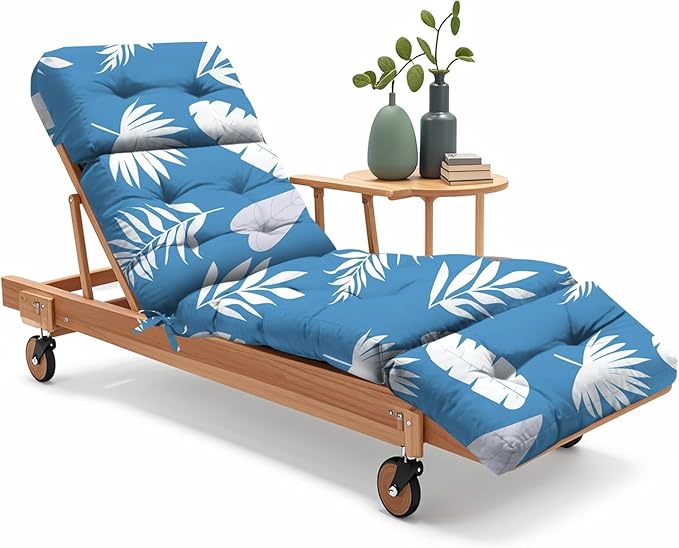 Outdoor Chaise Lounge Chair Cushion 75.1 x 22.8 x 4.7 Inches 100% Waterproof