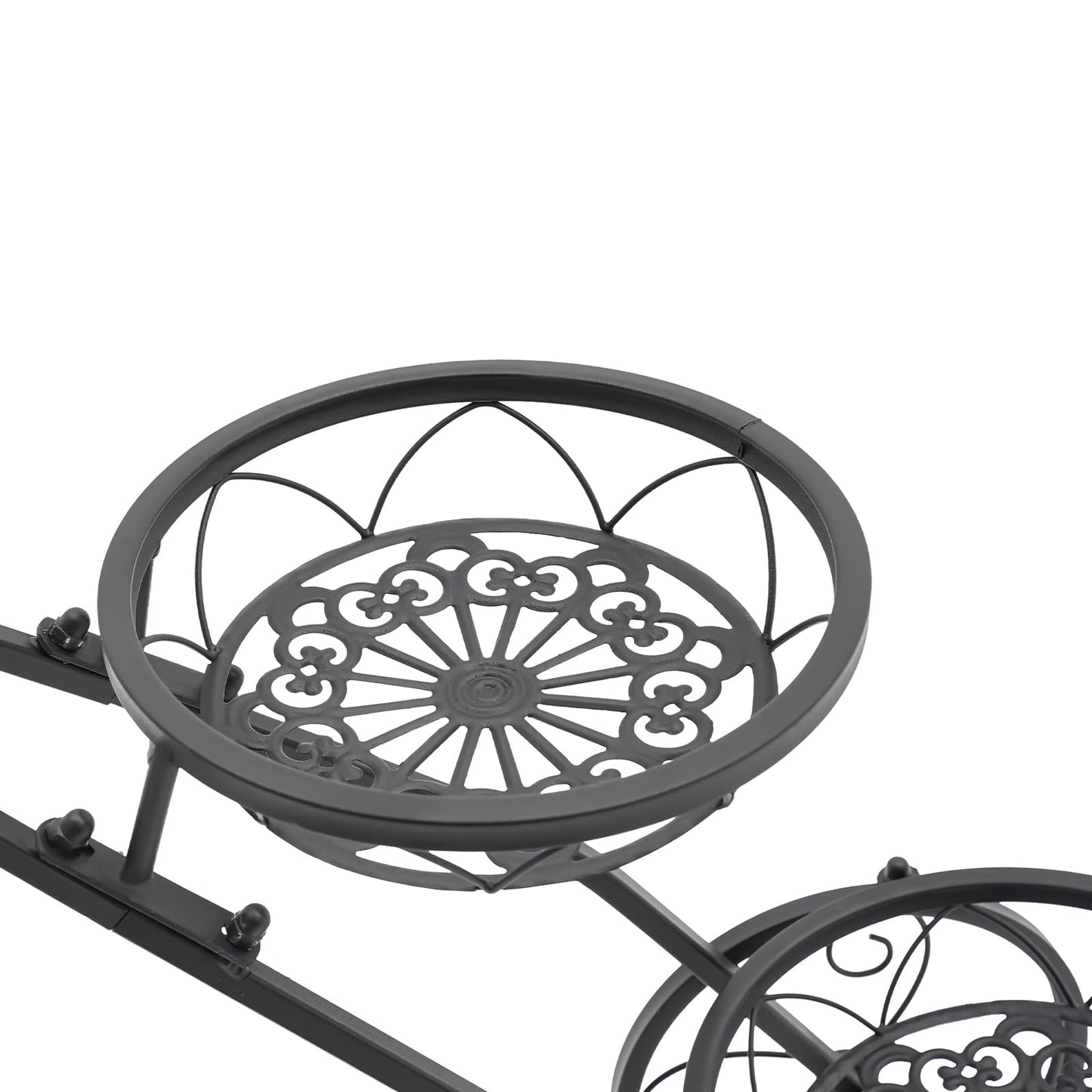 lxrnqcey Bicycle Plant Stand, Three-wheeled Plant Stand, Outdoor Planter, Metal Standing Flower Holder Plant Stands for Patio, Deck, Garden or Lawn