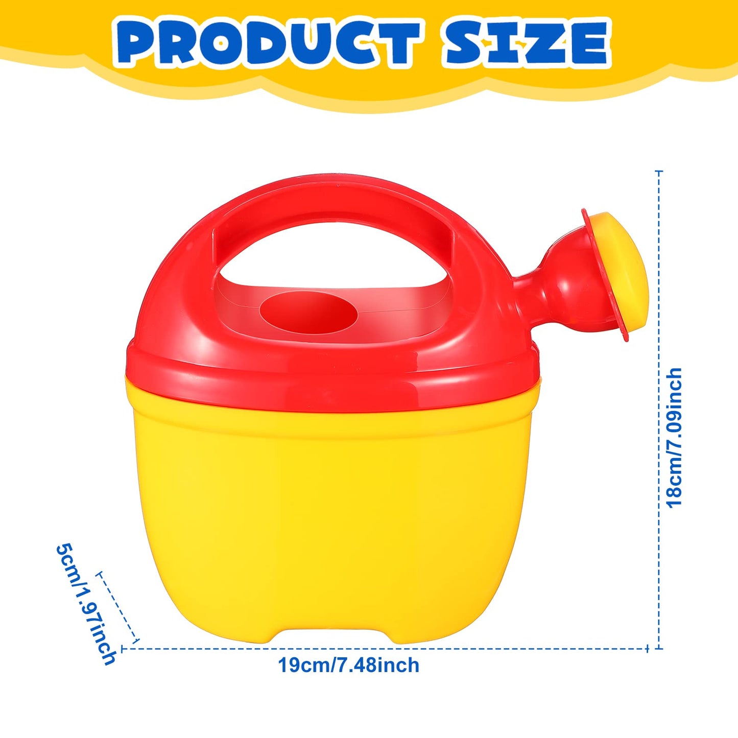 Lenwen 6 Packs Plastic Watering Can for Kids Garden Equipment Toy Watering Pail for Girls and Boys Plant Watering Can Bath Garden Toys Gardening Beach Tools (3 Colors)