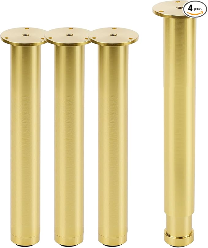 4 Pcs Gold Adjustable Sofa Legs Metal Modern Furniture Legs