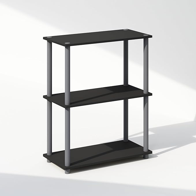 Furinno Turn-N-Tube Book Shelf, 3-Tier Bookshelf, Bookcase