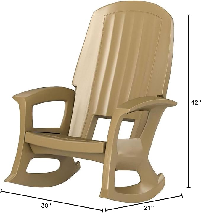 Semco Rockaway Heavy-Duty Outdoor Rocking Chair w/Low Maintenance All-Weather
