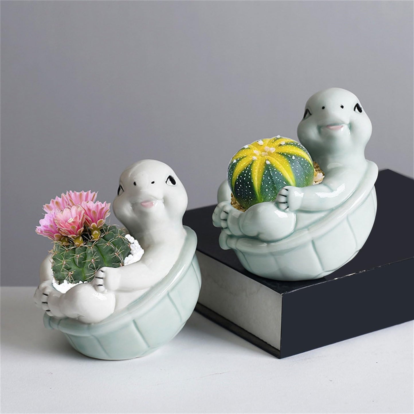 Zkbszn Turtles Flower Pots Flower Planter Pots Decorative Turtles Succulents Planter Creative Cartoon for Garden Desktop Decors
