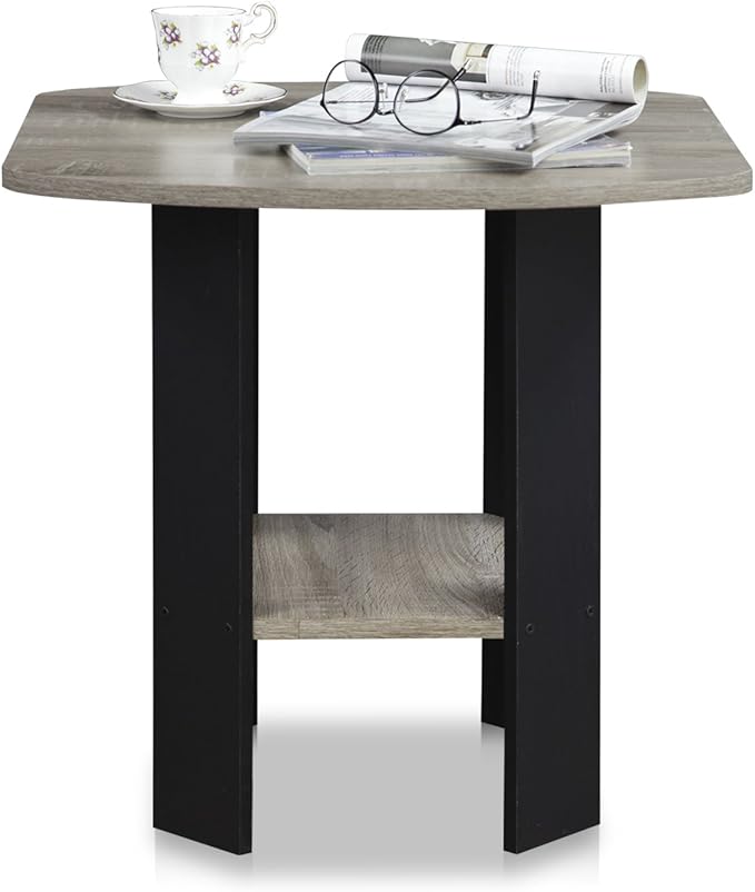 Furinno SIMPLE DESIGN Side Table, 2-Tier Modern End Table