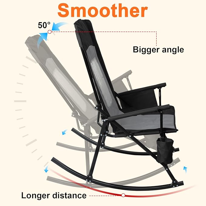 Romswi 2 Pack Rocking Camping Chair