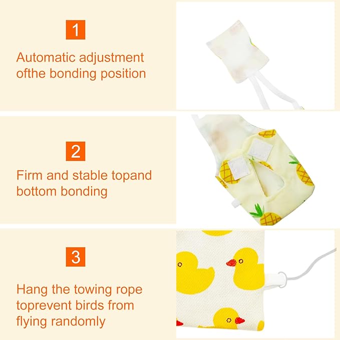 6 Pcs Bird Diapers FAURAPMNG Parrot Nappy Flight Suit Reusable Cockatiel Clothes with Elastic Back Rope Waterproof Inner Layer Washable Diaper Pants for Parakeets, Budgies, Mini Macaws, Quaker Parrots