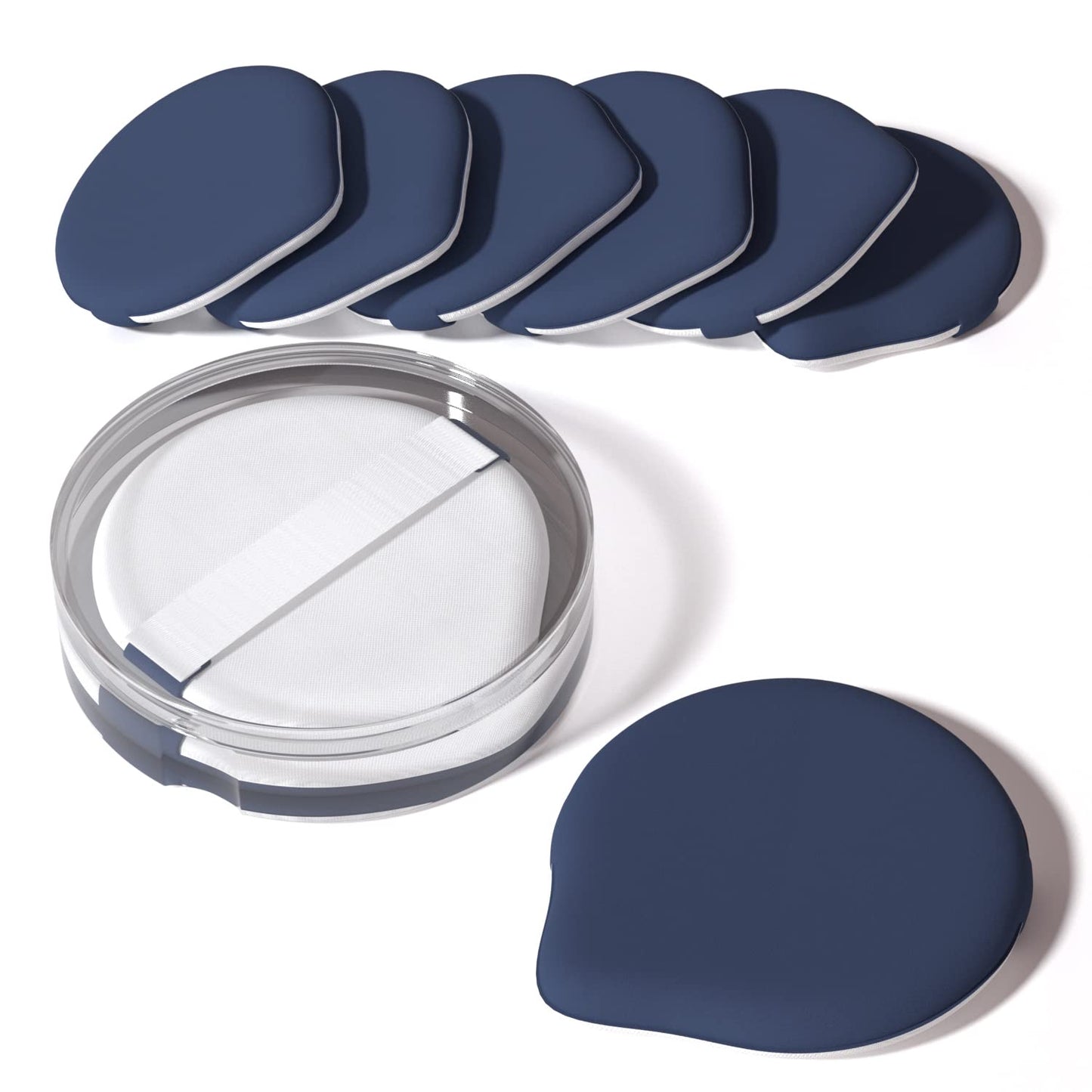 MOHOPE 8Pcs Air Cushion Makeup Sponges for Foundation with Portable Box | Latex-Free Blending Sponge for Liquid, Cream, Foundation and Powder | Round Powder Puff | Mix