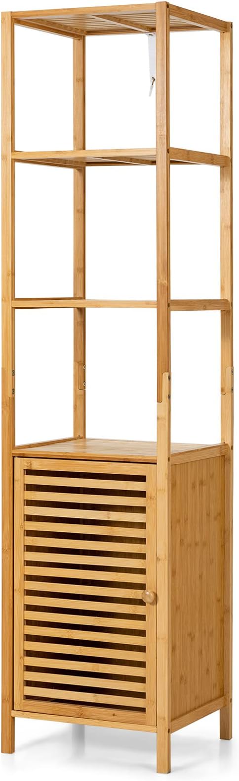 Tangkula Bathroom Cabinet, 65 Inch Tall Slim Bathroom Storage Cabinet