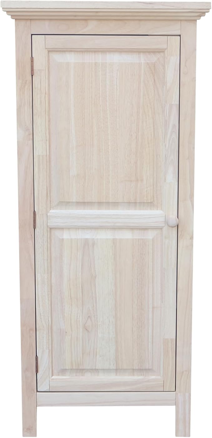 Single Jelly Cabinet, Solid Parawood Construction, 22.8"W x 12.5"D x 51"H