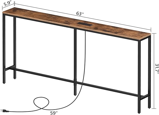 MAHANCRIS 63'' Skinny Console Table