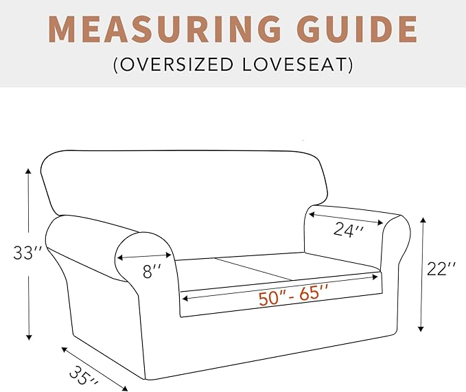 Easy-Going 100% Waterproof Oversized Loveseat Couch Cover, Dual Waterproof Sofa