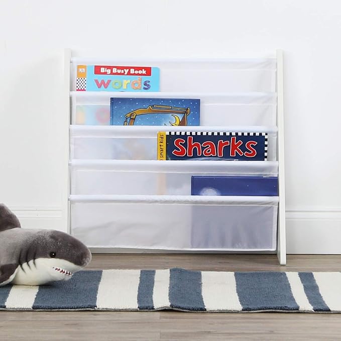 Humble Crew Kids Bookshelf, 4-Tier Front-Facing Book Display Organizer