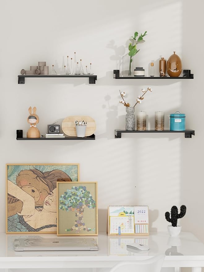 Floating Shelves for Wall, Shelves for Decor Storage Set of 6, Wall Mounted