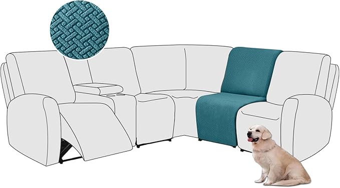 ALIECOM 100% Waterproof Recliner Sectional Couch Covers L Shape Stretch Corner