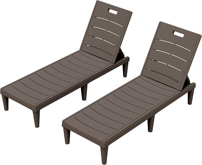 Greesum Outdoor Chaise Lounge Chairs Set of 2