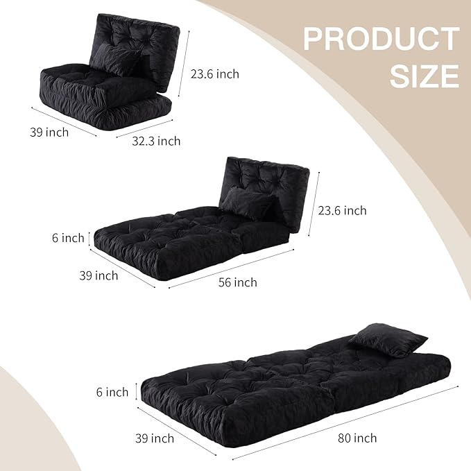 Folding Sofa Bed, Convertible Sleeper Chair