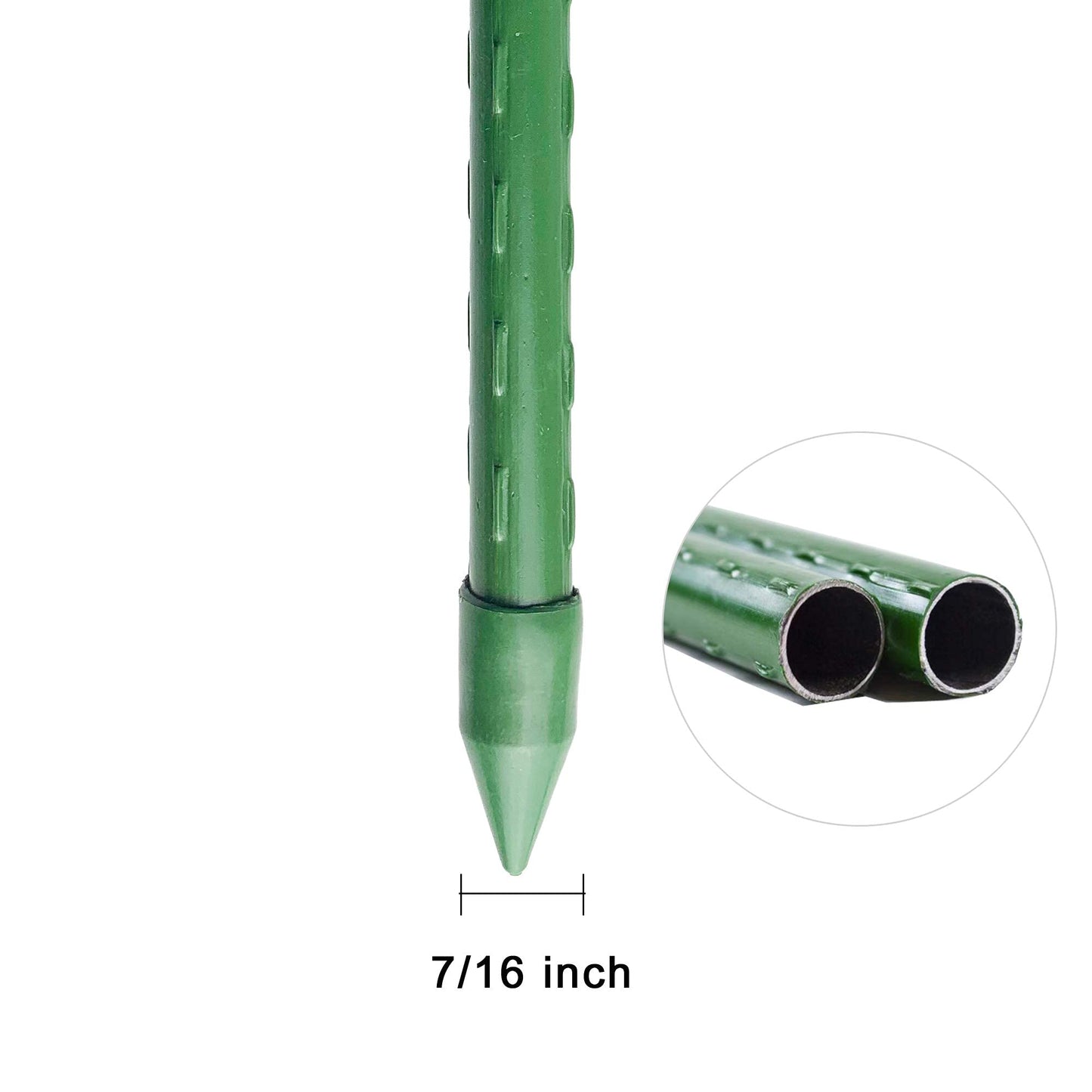 WAENLIR Garden Stakes 48 inch 4ft Sturdy Tomato Stakes, Plant Stakes for Outdoor Plants, Metal Plant Support Sticks for Gardening, Pack of 50