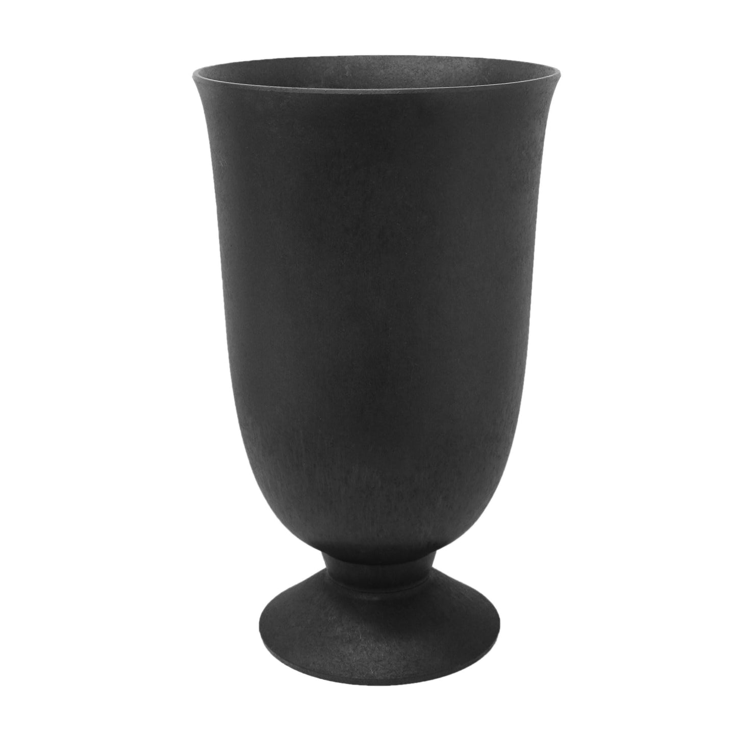 Tierra Verde Indoor & Outdoor Self-Watering Urn Planter, Cadence, 14" x 23", Black - Planting Containers for Plants and Flowers - Gardening and Landscaping Accessories