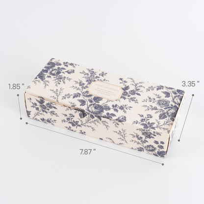 MUNID Rose-Pattern Rectangular Gift Box - Small, 5 pieces, 3 options, 7.87 x 3.34 x 1.85 inches (L x W x H) (BLUE)