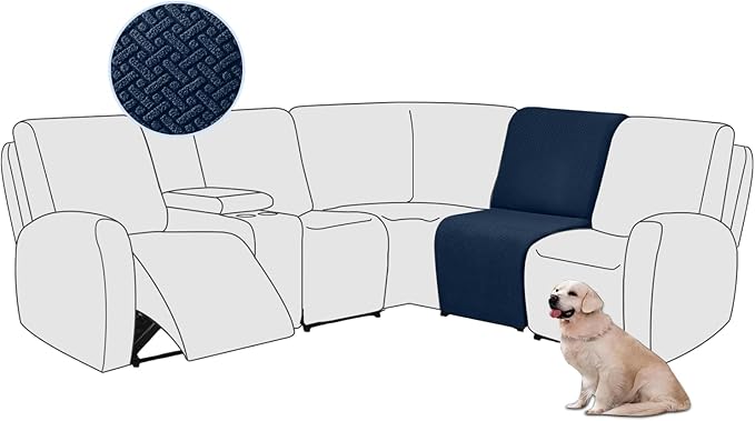ALIECOM 100% Waterproof Recliner Sectional Couch Covers L Shape Stretch Corner