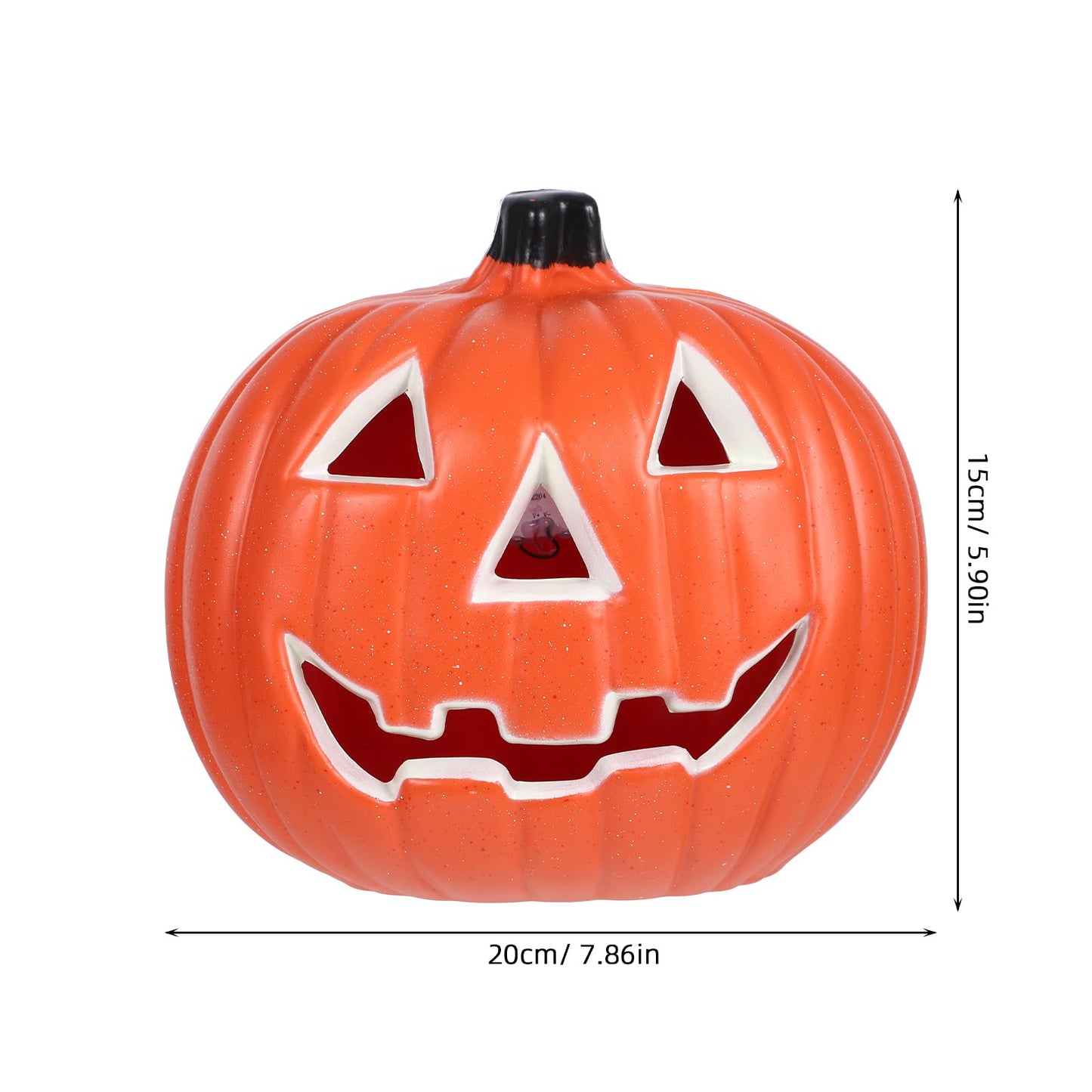 Toddmomy Halloween Pumpkin Lantern Decoration with Led Light Hollow Light up Jack-O-Lantern for Indoor and Outdoor Tabletop Halloween Decorations 8.27X6.3X7.87 Inches
