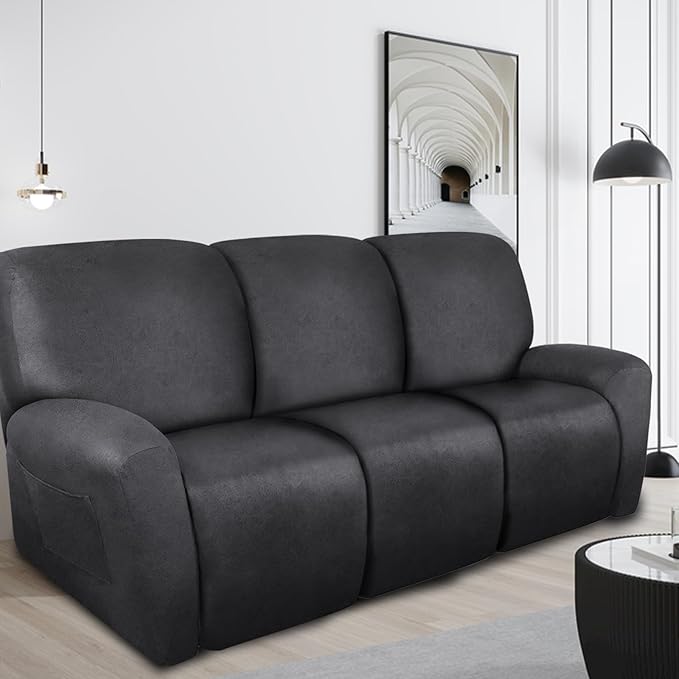 ANARACHON Recliner Couch Cover Leather Look Recliner Sofa Covers