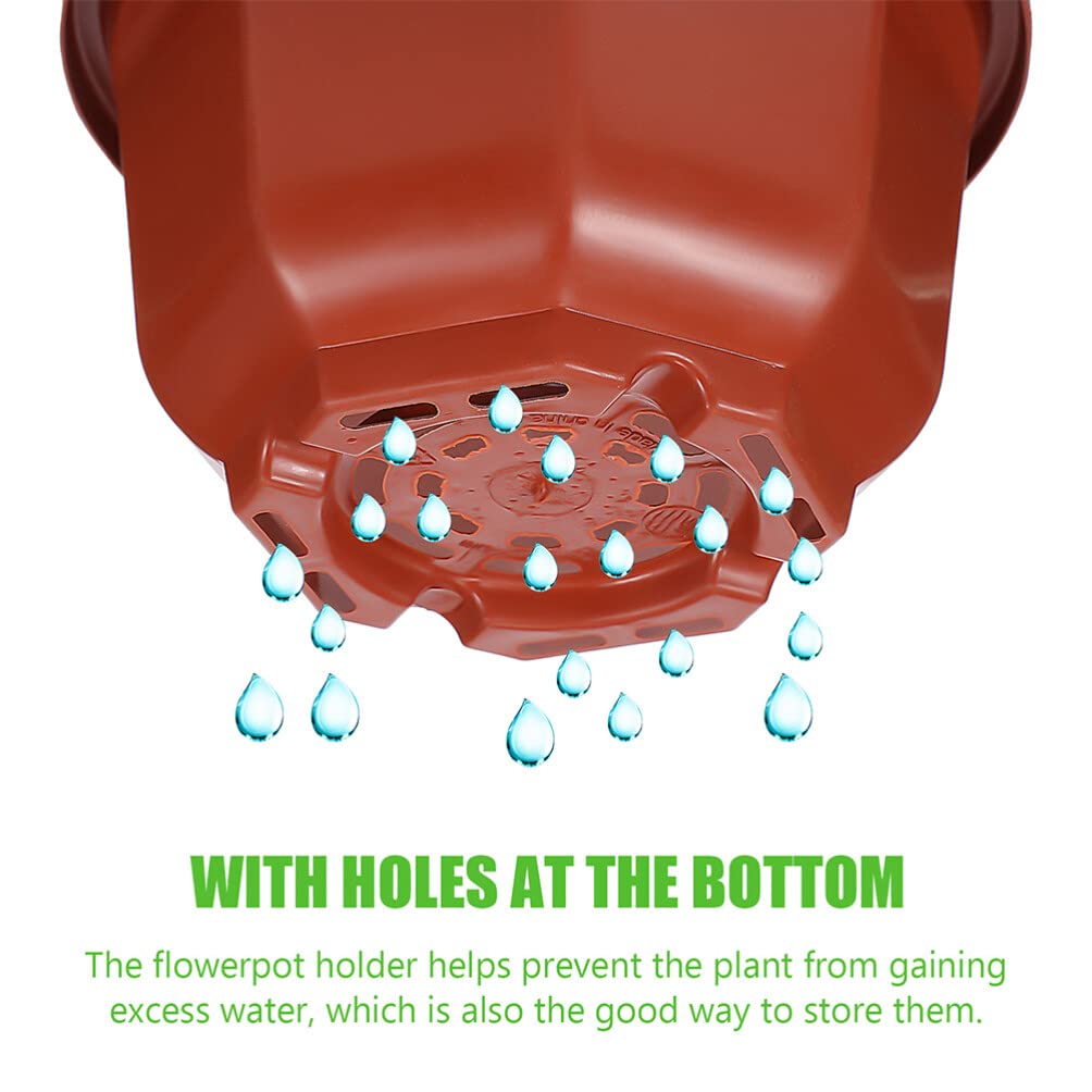 Toddmomy 3.74 Inch Plastic Hanging Plant Pot Durable Spider Plant Pot for Indoor Outdoor Garden Balcony with Hook