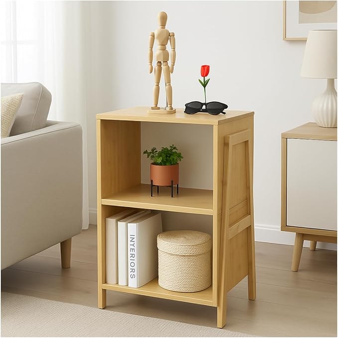 Bamboo Coffee Table Set of 2 – Modern End Tables