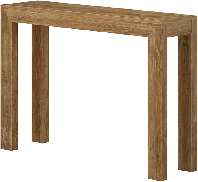 Plank+Beam Modern Solid Wood Console Table, 46 Inch, Sofa Table, Narrow