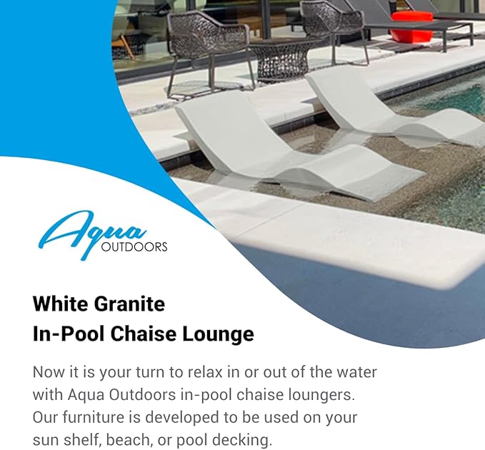 Aqua Outdoors - in-Pool Chaise Lounger - Inside Pool & Sun Shelf Lounge Chair -