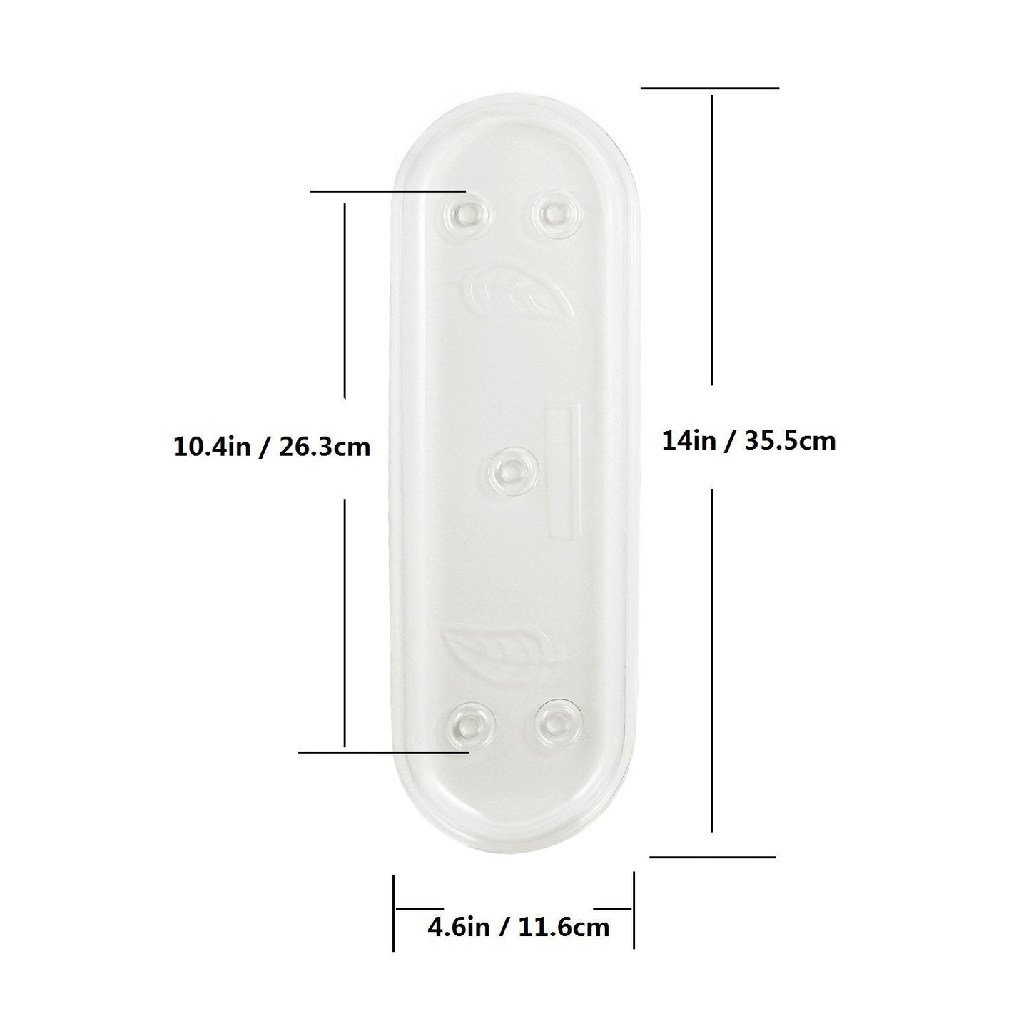 Idyllize Oval 5 Pieces of 14 by 4 5/8 Inches Clear Plastic Heavy Duty Plant Saucer Drip Trays for pots, Window Sills and Window Shelf (14'' x 4.6'')