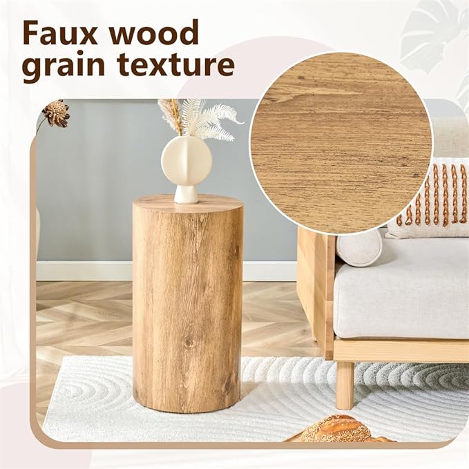 End Table Set of 2, Modern Round Side Table Sofa Couch Tables, Living Room
