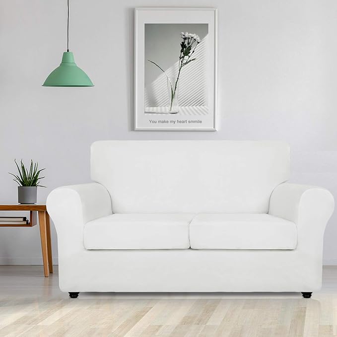 ZNSAYOTX Luxury Velvet Sofa Cover 3 Piece Stretch Loveseat Covers