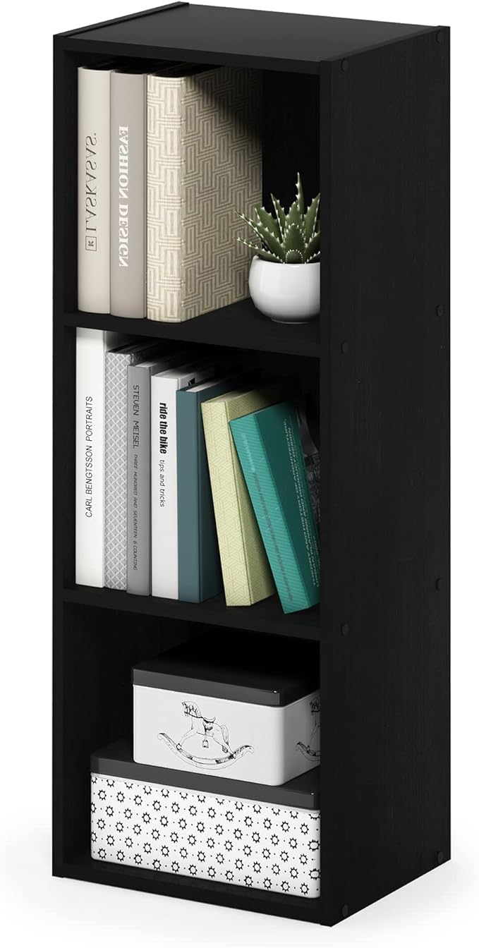 Furinno Pasir 3-Tier No Tool Assembly Open Shelf Bookcase