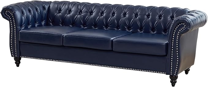 Mid-Century Sofa Chair, Faux Leather Accent Chair