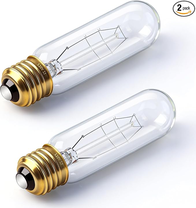 T10 Tubular Light Bulbs 25 Watt Incandescent Light Bulb, T10 Bulb, 120V 25W