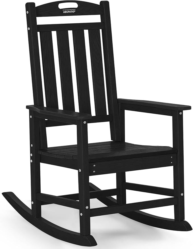 Outdoor Adirondack Rocking Chairs All-Weather HDPE Patio Rocker Chair