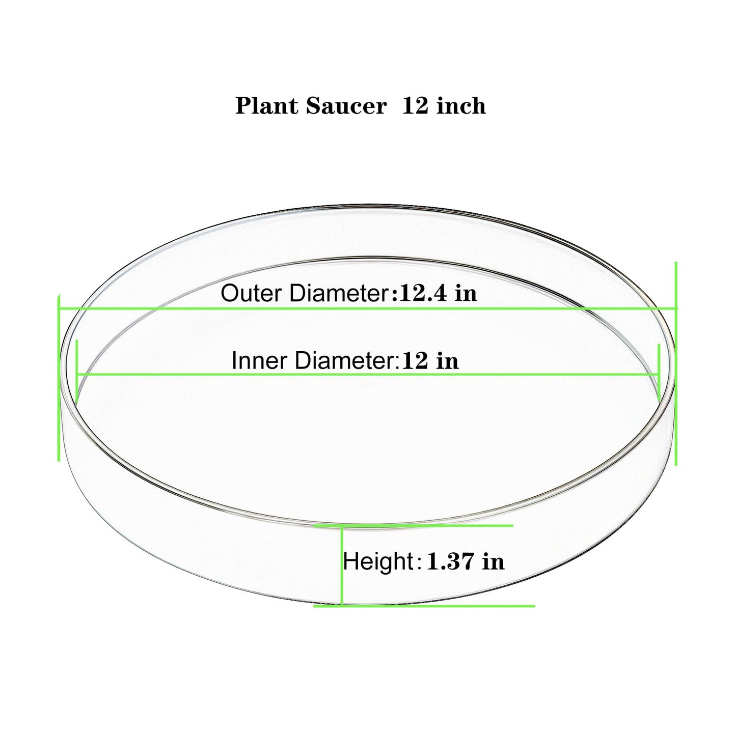 Afrine 1 Pack 12 inch Plant Saucer Drip Tray, Heavy Sturdy Plastic Planter Flower Pot Drainage Tray Plate Saucers for Indoor Outdoor Garden, Plant Water Drip Trays for pots Base (12", Blue)